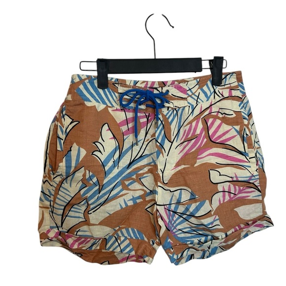 J.Crew Desert Oasis Tropical Linen Shorts - Picture 1 of 5